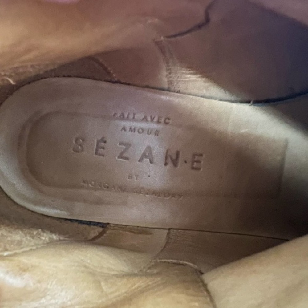 Sezane Brown Ankle Boots with Tassels - Picture 7 of 12